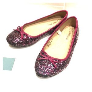 Glitter ballet flats sz 1